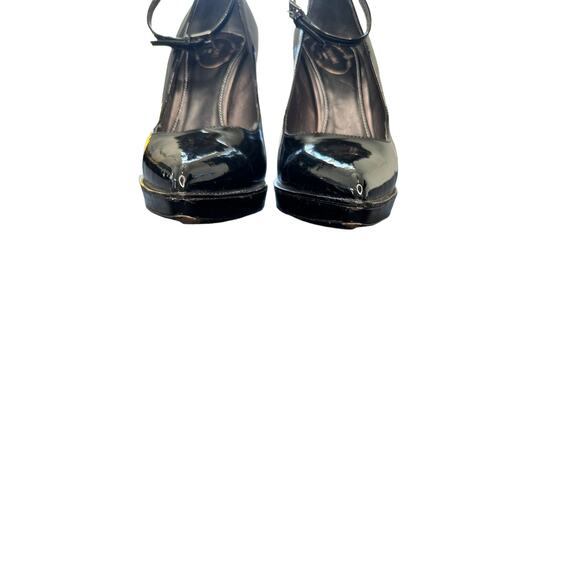 Prada Heels Black Ankle Strap Day to Night Patent Leather Pointed Toe Size 8 1/2 - Picture 4 of 13